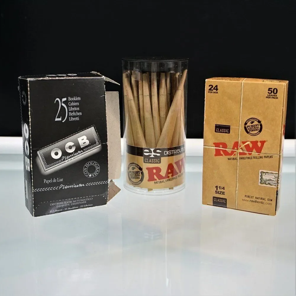 Cigarette Rolling Papers Lot Raw Classic Natural Spain OCB Premium France